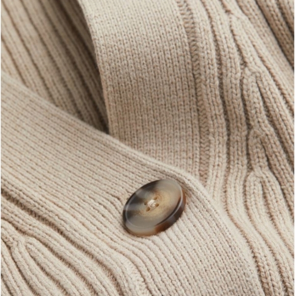 🆕️NWT H&M Rib-knit Cardigan in 'Taupe' - Picture 7 of 12